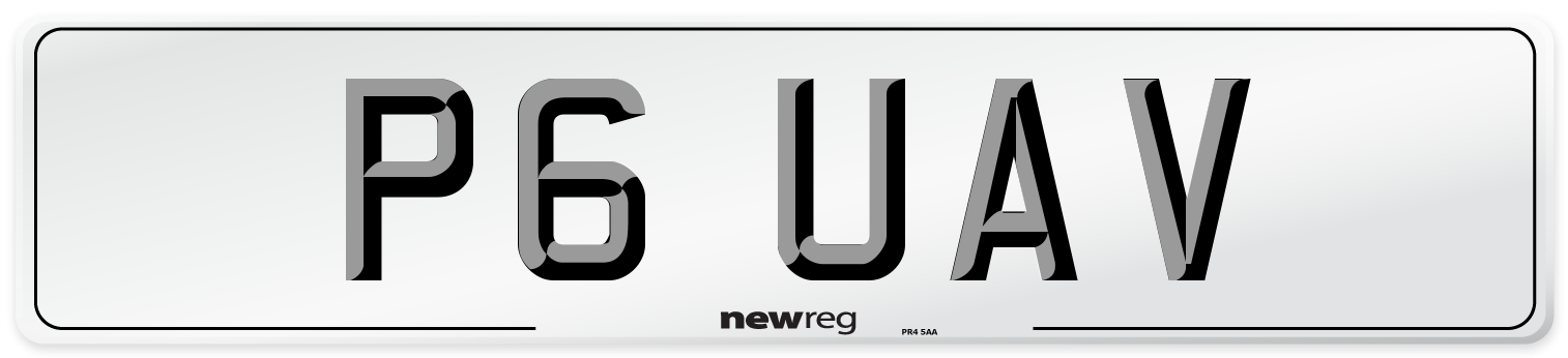 P6 UAV Number Plate from New Reg